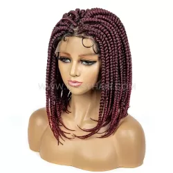 Box Braids Braided Bob Wig Full Lace