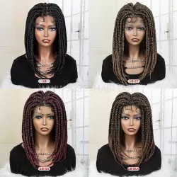 Box Braids Braided Bob Wig Full Lace