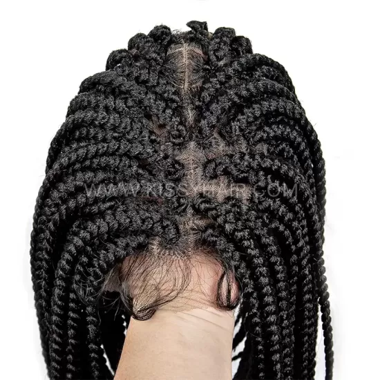 Perruque Bob Tressée avec Nattes Box Braids Full Lace