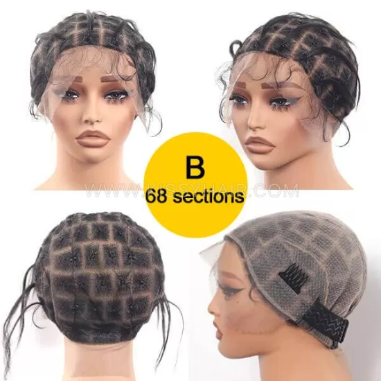 Braided Full Lace Wig Caps For Crochet Knotless Braids