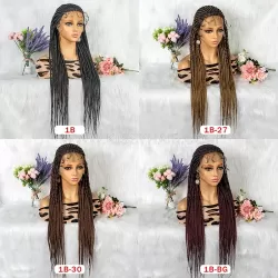 Cornrow Box Braids Braided Wig 13x7 Lace 32 Inches