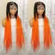 Perruque Tressée avec Micro Nattes Box Braids et Raie Croisée Full Lace 36 Inches