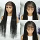 Fulani Cornrow Box Braids Braided Wig 13x7 Lace 32 Inches