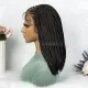 Fulani Cornrow Micro Box Braids Braided Bob Wig 13x4 Lace