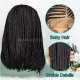 Fulani Cornrow Micro Box Braids Braided Bob Wig 13x4 Lace