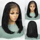 Fulani Cornrow Micro Box Braids Braided Bob Wig 13x4 Lace