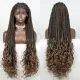 Goddess Box Braided Wig With  Loose Ends 9x6 Lace 36 Inches