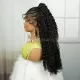 Goddess Cornrow Braided Curly Wig With Ponytail Full Lace 24 Inches