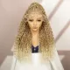 Goddess Cornrow Braided Curly Wig With Ponytail Full Lace 24 Inches