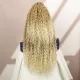 Goddess Cornrow Braided Curly Wig With Ponytail Full Lace 24 Inches