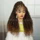 Goddess Cornrow Braided Curly Wig With Ponytail Full Lace 24 Inches