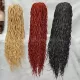 Perruque Tressée Sans Nœuds avec Micro Nattes Box Braids Ondulées Full Lace 32 Inches