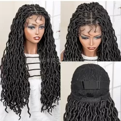 Knoteless Gypsy Locs Braided Wig 9x6 Lace 32 Inches