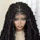 Knotless Butterfly Locs Braided Wig Full Lace 24 Inches