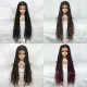 Peruca Trançada com Box Braids Deusa Sem Nó com Pontas Onduladas Laço Frontal Completo 36 Polegadas