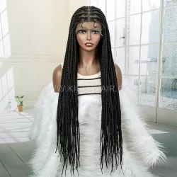 Knotless Micro Box Braids Braided Wig Full Lace 36 Inches