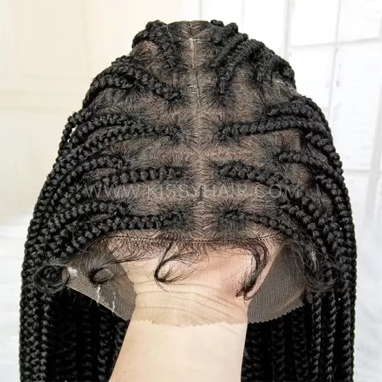 Knotless Micro Box Braids Braided Wig Full Lace 36 Inches