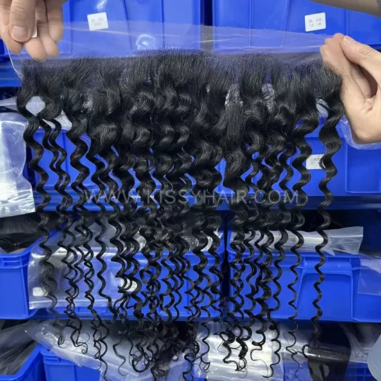 13x4 HD/ Transparent Lace Frontal Deep Wave