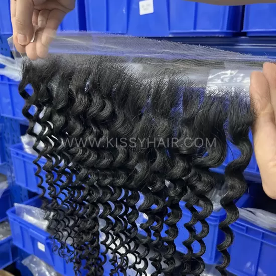 13x4 HD/ Transparent Lace Frontal Deep Wave