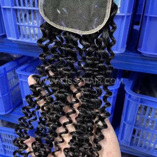 4x4 HD/ Transparent Lace Closure Jerry Curly