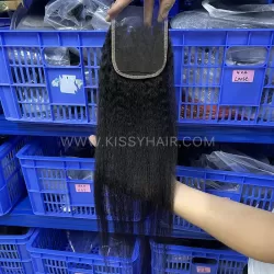 4x4 HD/ Transparent Lace Closure Kinky Straight