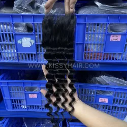 4x4 HD/ Transparent Lace Closure Loose Deep 