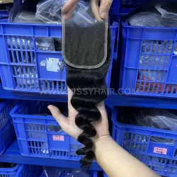 4x4 HD/ Transparent Lace Closure Loose Wave 