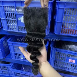 4x4 HD/ Transparent Lace Closure Loose Wave 