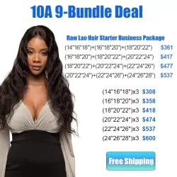 10A 9-Bundle Raw Lao Hair Starter Business Package