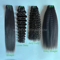 Échantillons de 4 mèches de cheveux philippins naturels, qualité 11A , de différentes textures