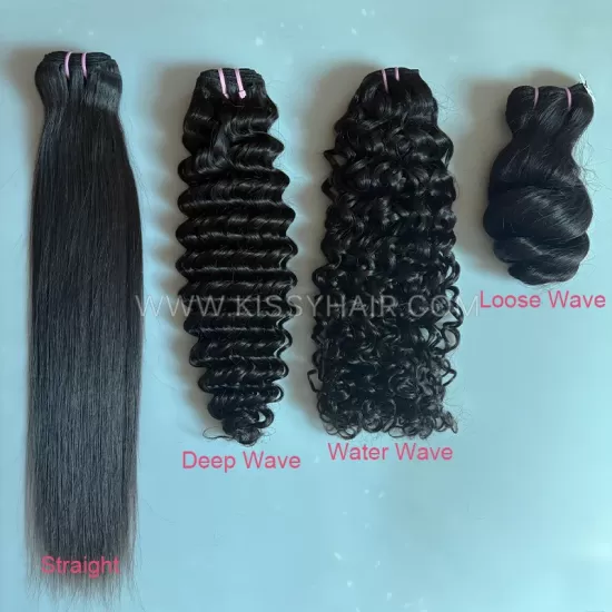 Different Textures 4-Bundle Raw Indian Hair Sample Pack