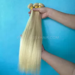 11A #613 Blonde Raw Human Hair Weave Bundle Straight