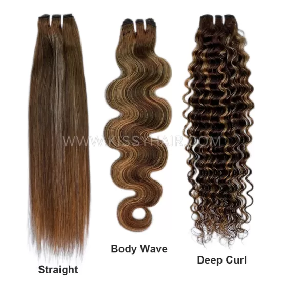 #4/27 Highlight Color Raw Human Hair Weave Bundle