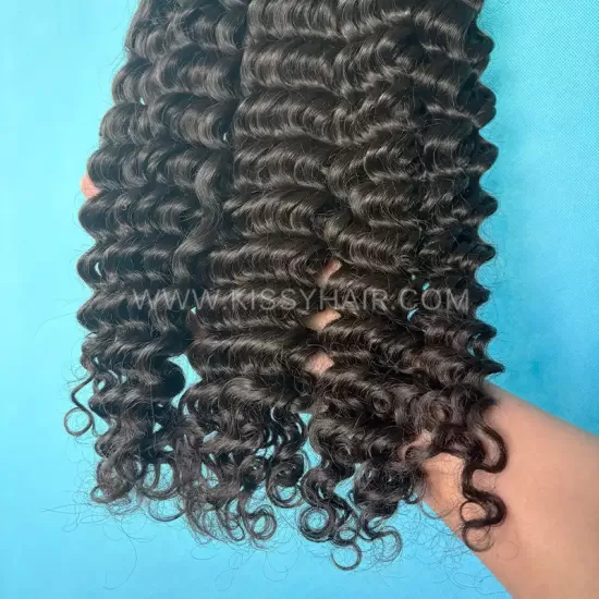 Raw Filipino Hair Weave Bundle Deep Wave