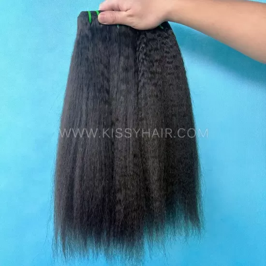 Raw Filipino Hair Weave Bundle Kinky Straight