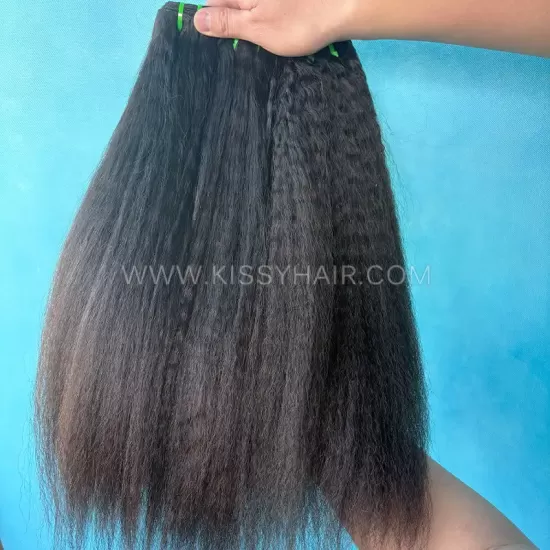 Raw Filipino Hair Weave Bundle Kinky Straight