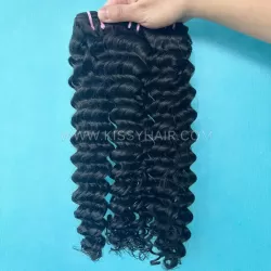 9A Raw Indian Hair Weave Bundle Deep Wave 