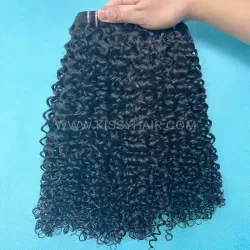 9A Raw Indian Hair Weave Bundle Jerry Curl