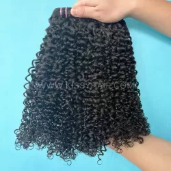 9A Raw Indian Hair Weave Bundle Jerry Curl