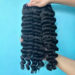 9A Raw Indian Hair Weave Bundle Loose Deep 