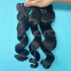 9A Raw Indian Hair Weave Bundle Loose Wave 