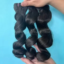 9A Raw Indian Hair Weave Bundle Loose Wave 