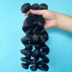 10A Extensions de cheveux laotiens bruts ondulés décontractés