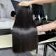 Pacote de trama de cabelo duplo desenhado cru osso reto