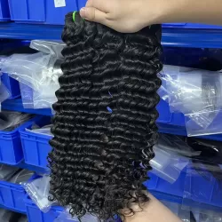 11A Pacote de trama de cabelo filipino cru com ondas profundas