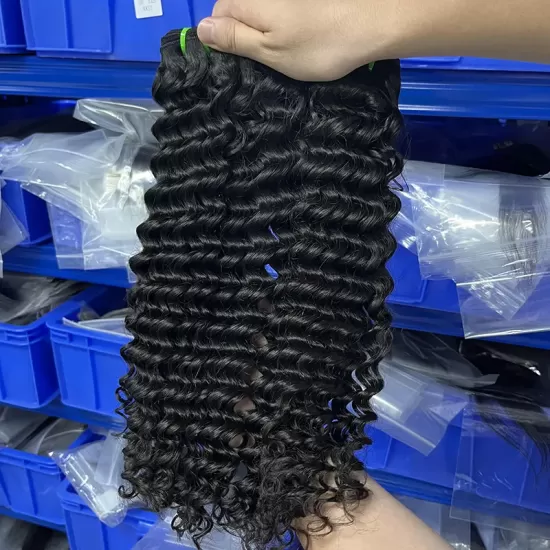 Pacote de trama de cabelo filipino cru com ondas profundas