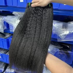 11A Tissage de cheveux philippins bruts crépus et raides