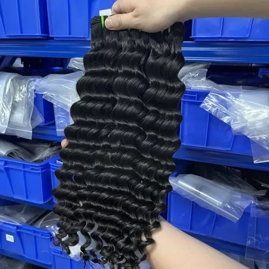 Pacote de trama de cabelo filipino cru solto e profundo