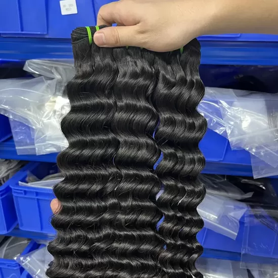 Pacote de trama de cabelo filipino cru solto e profundo