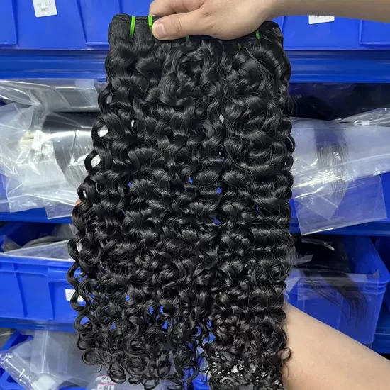 Pacote de trama de cabelo filipino cru onda de água